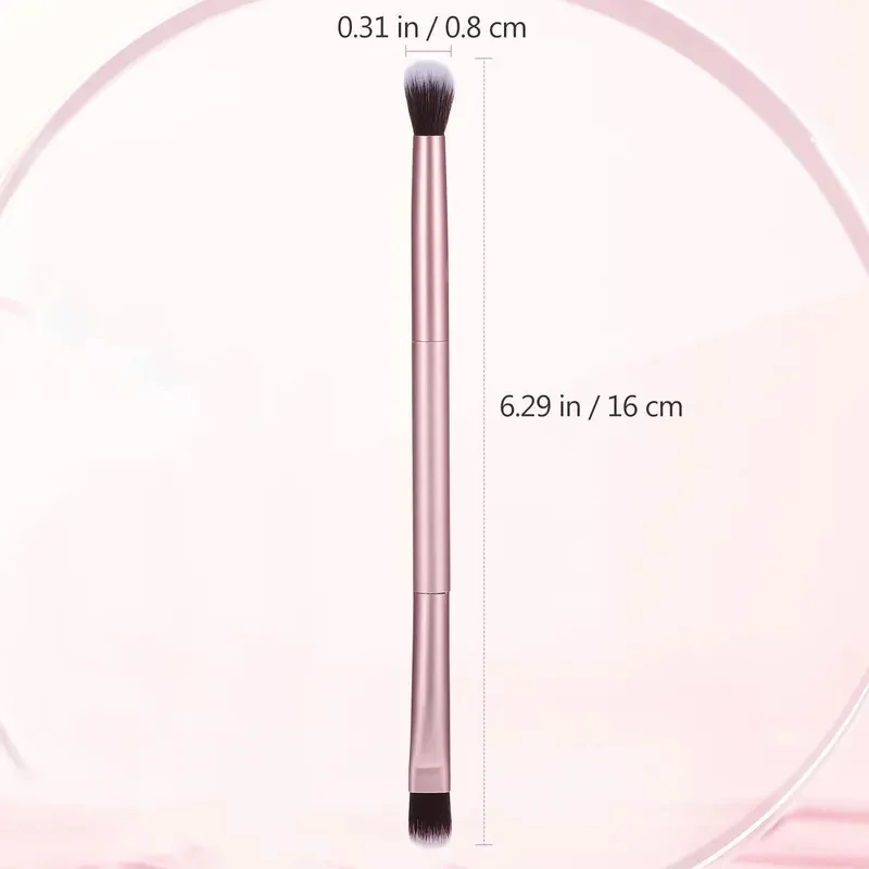 1/3/6pcs Double Ended Eyebrow Eyeshadow Brush Professional Makeup Tool For Women With Aluminum Tube Handle Premium Fiber