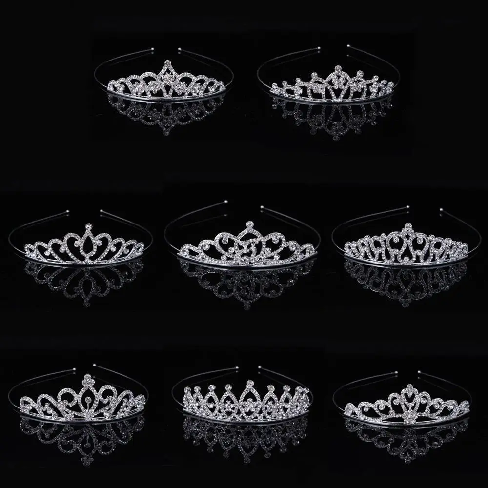 Fashion Crystal Wedding Tiaras Rhinestone Queen Princess Crown Bride Hair Accessories for Women Prom Party Headband Hair Jewelry