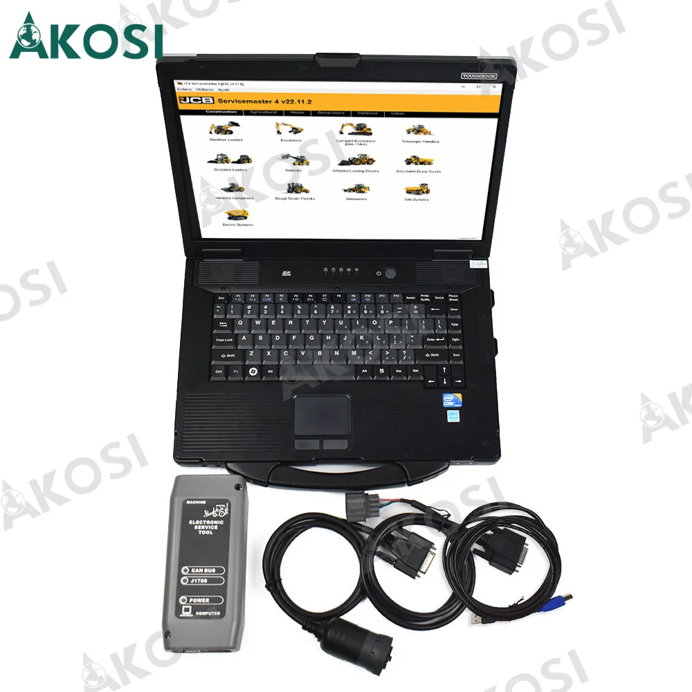Herramienta de diagnóstico y escaneo para JCB JS220, herramienta de servicio electrónico JS200, herramienta de diagnóstico electrónico J1708.