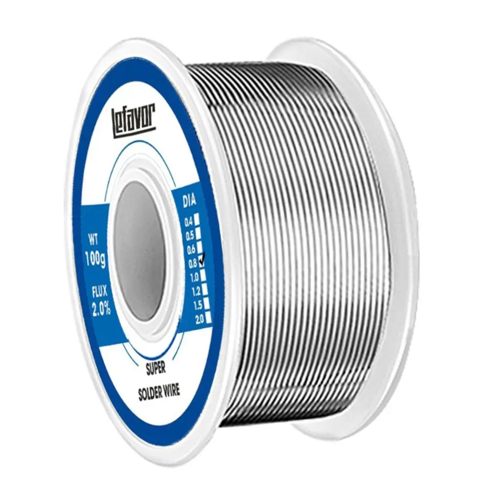 FLUX 2.0% Low Temperature Welding Wire No-clean 20g 50g 100g 0.8 1.0mm Soldering Wire Roll Low-melting Lighter Solder Wire