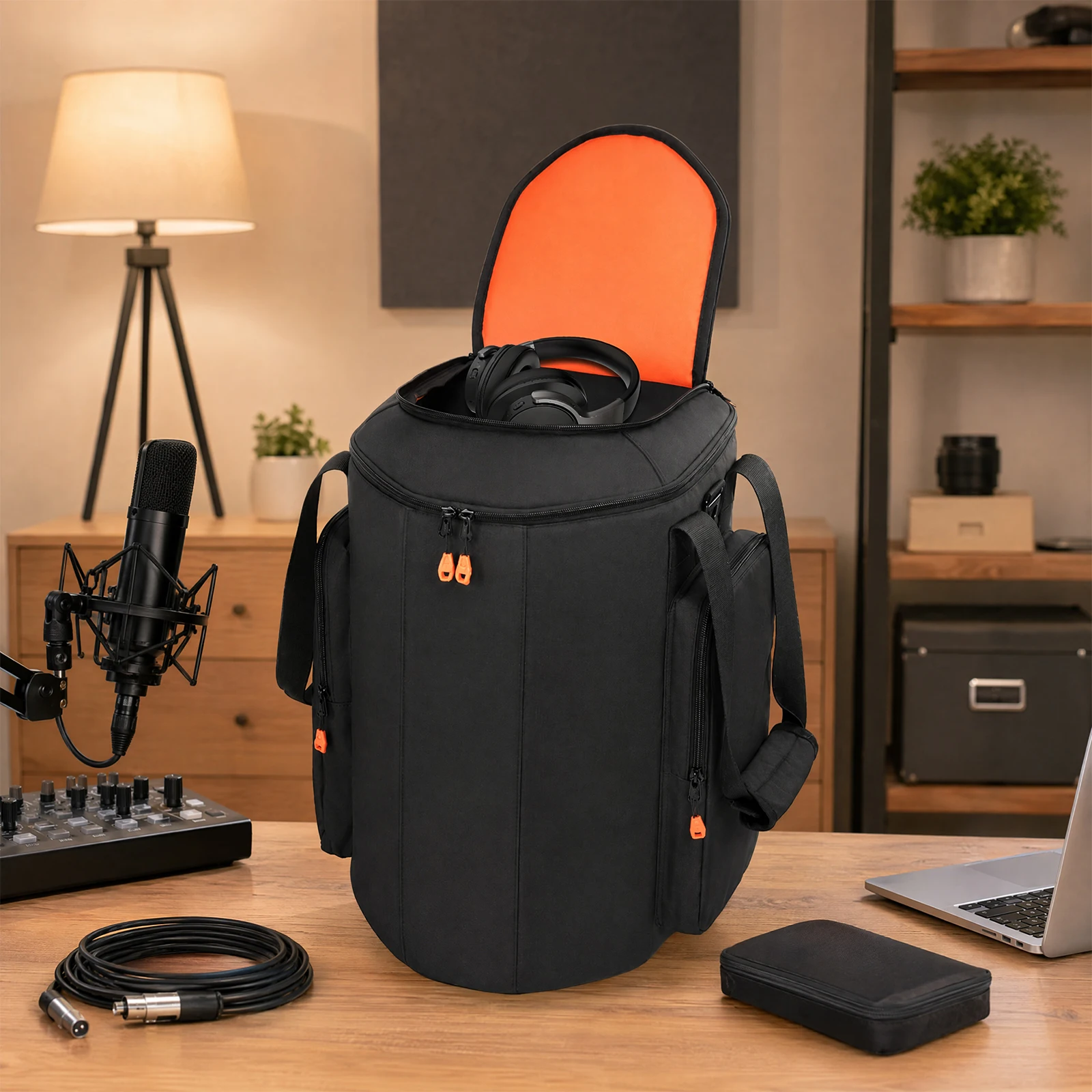 Double Zipper Bag For EON ONE Compact Ultra Speaker Protective Case Large Capacity Storage Bags Multi-Pocket Organizer Pouch