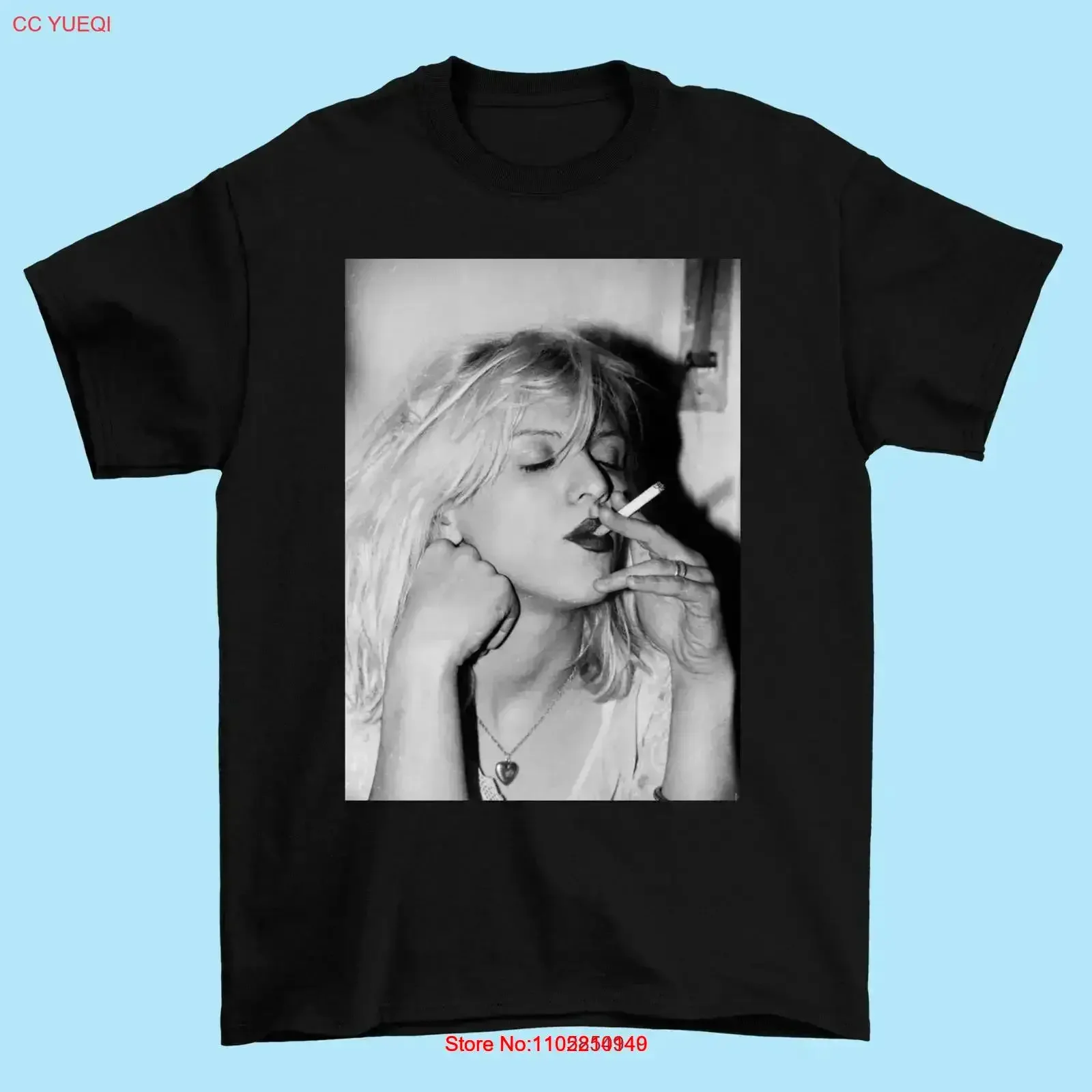 Singer Courtney Love Smoking T Shirt All Size S 4XL Cotton Men ZC2319 vintage Washed Soft designer clothes Slightly Versatile