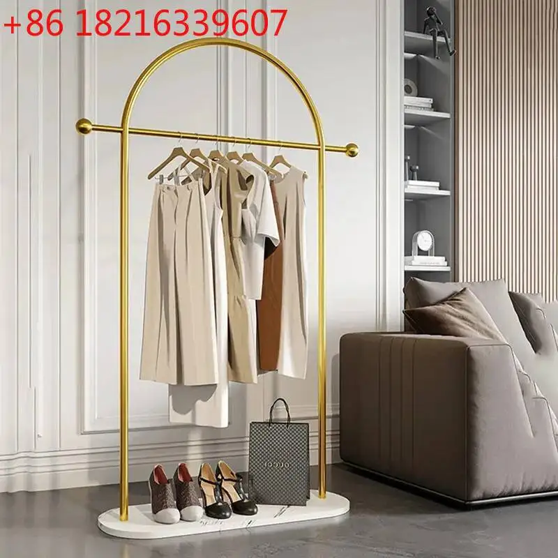 YAO Metal Aesthetic Rack Minimalist Clothes Standing Girls Designer Display Clothes Rack Modern Nordic Perchero Household Goods