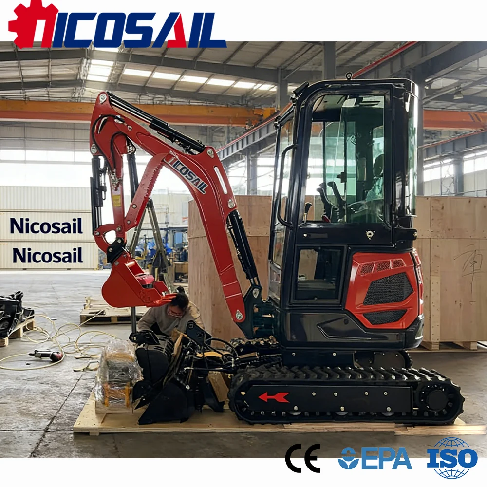 Nicosail 1.8 Ton Crawler Digger CE Approved Euro 5 Multifunctional Durable Performance for Agricultural Landscaping