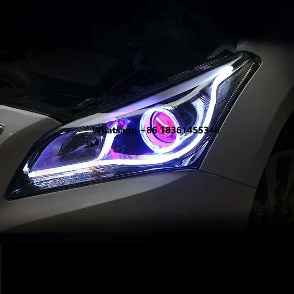 

For mistra 2014-16 LED Headlight assembly DRL daytime running light lamp angel eye Xenon Car accessories