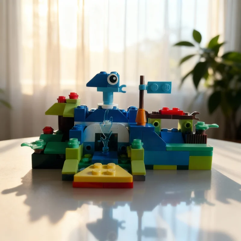 

Набор из 110 деталей: Конструктор MOC «Классический аквапарк» — Архитектурная модель для самостоятельной сборки, креативная игрушка, идеальный подарок на Рождество, развивающая игрушка для детей