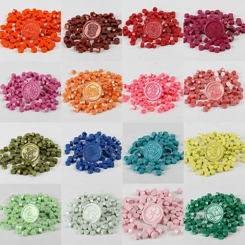 300 Pcs Wax Print Beads Wax Lacquer for Seals Lacre Stamp for Card Making Retro Wax Seal for Stamp Sealing Gold Wedding Birthday