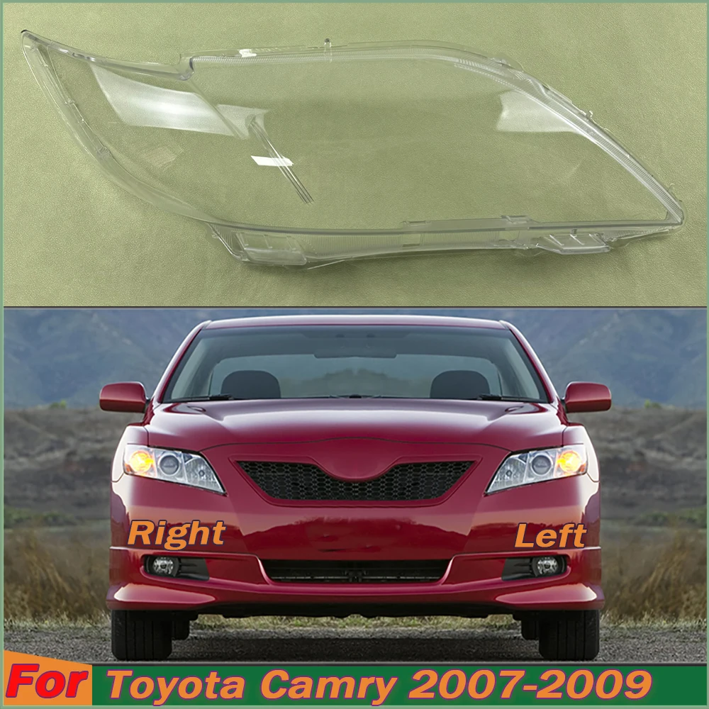 

For Toyota Camry 2007 2008 2009 Front Headlight Cover Transparent Mask Headlamp Lamp Shell Replace Original Lampshade Plexiglass