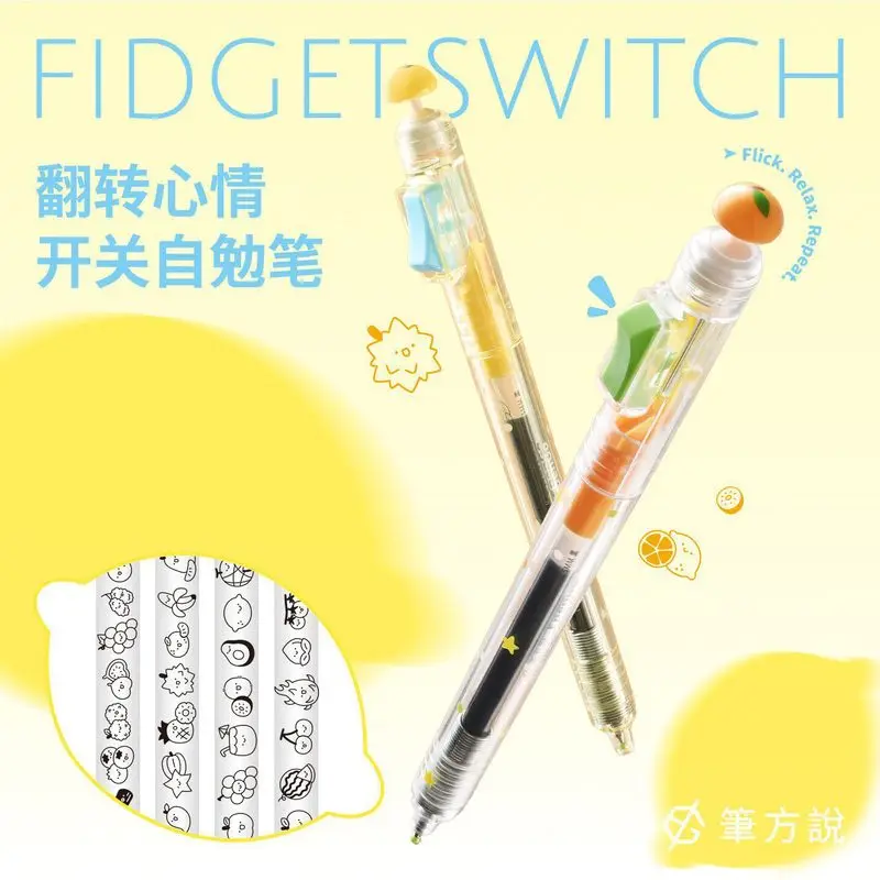 Der Stift soll ein hochwertiger Stressabbau-Stift für Schüler sein, ein einziehbarer Gelstift mit doppelten Kugeln, ein schnelltrocknender schwarzer Stift.