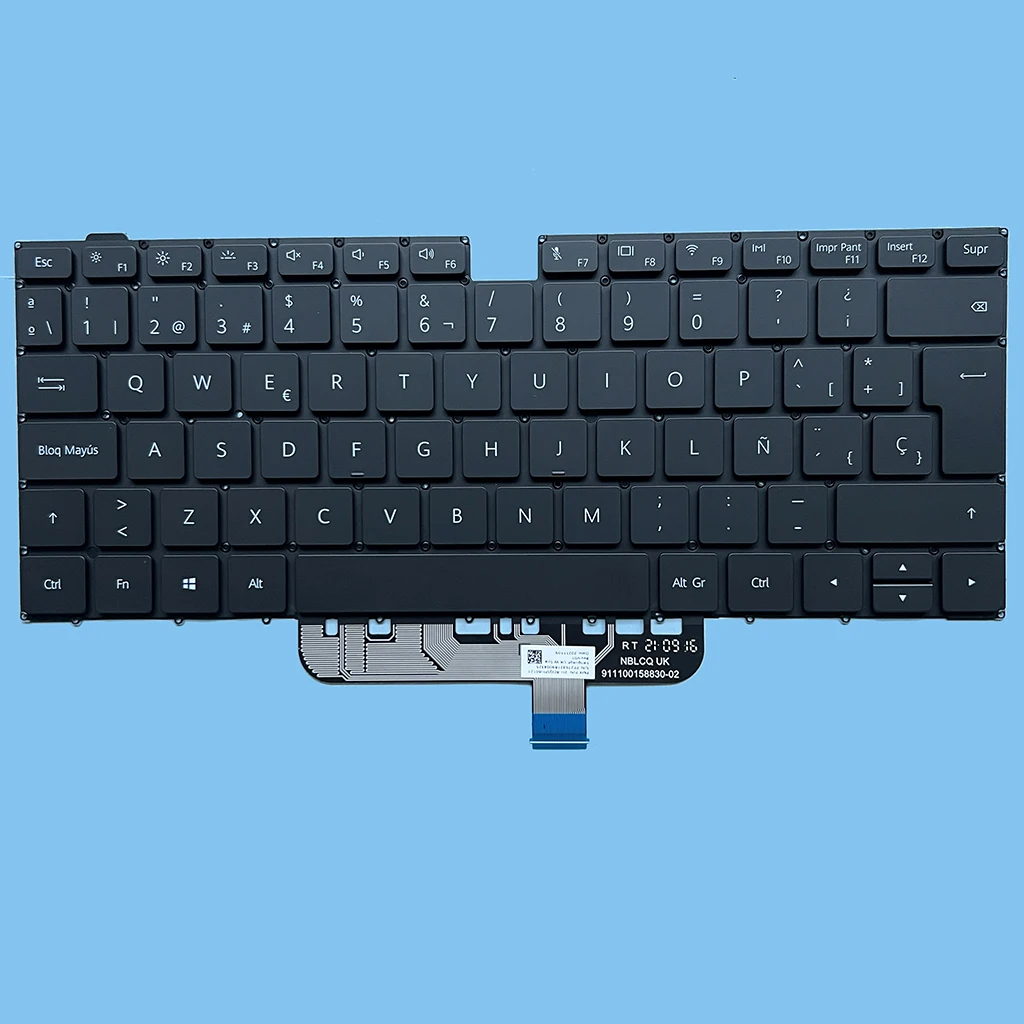 Imagem -03 - Teclado Retroiluminado Espanhol para Huawei Matebook D15 2h-bcqsph80121 Bohl-wfp9 Bob-wae9p Boh-waq9r Boh-waq9l D15 D15