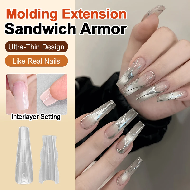 

Light Therapy Full Coverage Styling Nail Molds Crystal Nail Chips with Scale Nail Molds