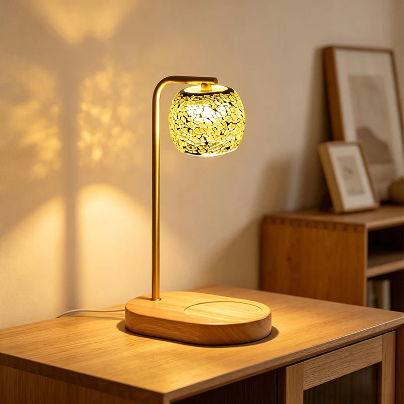 Glass Table Lamp USB Powered Three-color Lights Desk Lamp Dimmable Brightness Night Light Bedside Lamp for Bedroom Home