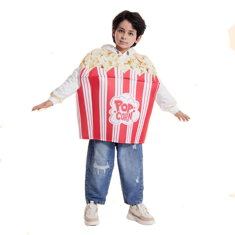 2025 New Arrival Unisex Boys Girls Kids Popcorn Halloween Costume