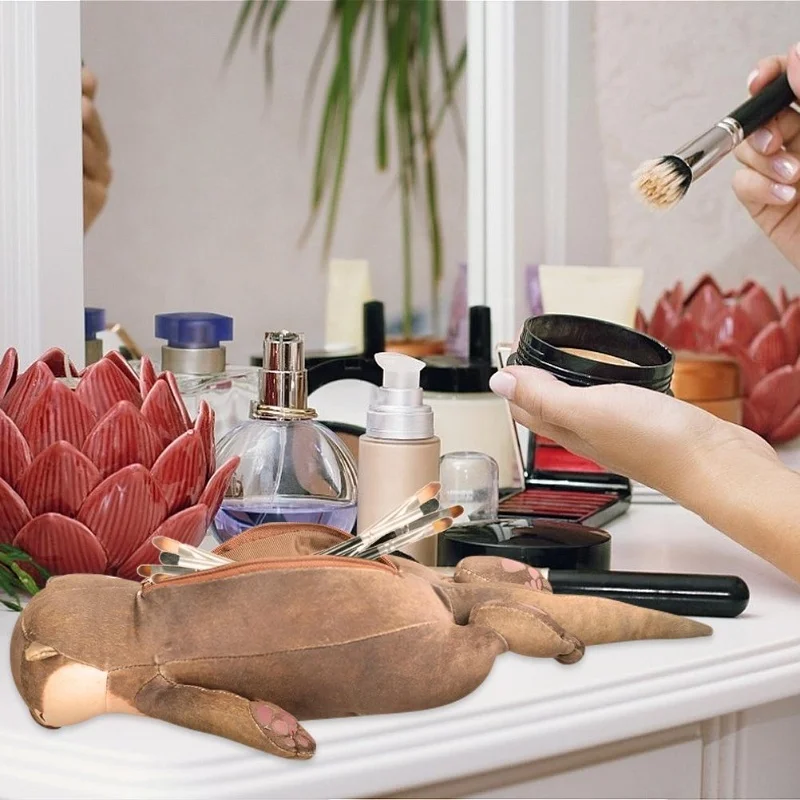 Niedliche Otter-Federmäppchen mit Baumwollfüllung, Handgelenkkissen, Kissen, Handgelenkauflage, Handgelenkauflage für Tastatur, Maus, Handballenauflage, Otter-Form