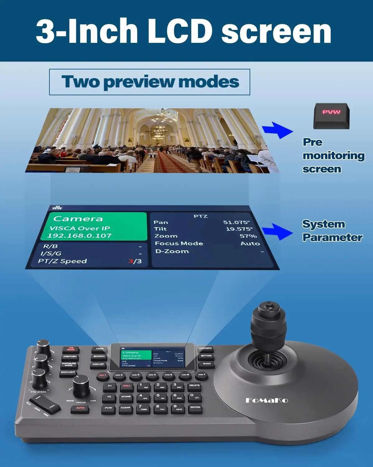 Cámara FoMaKo PTZ, Zoom óptico 30x AI Auto-Tracking Gen 3, paquete PoE HDMI PTZ para adoración de la iglesia, controlador de cámara PTZ, BH302