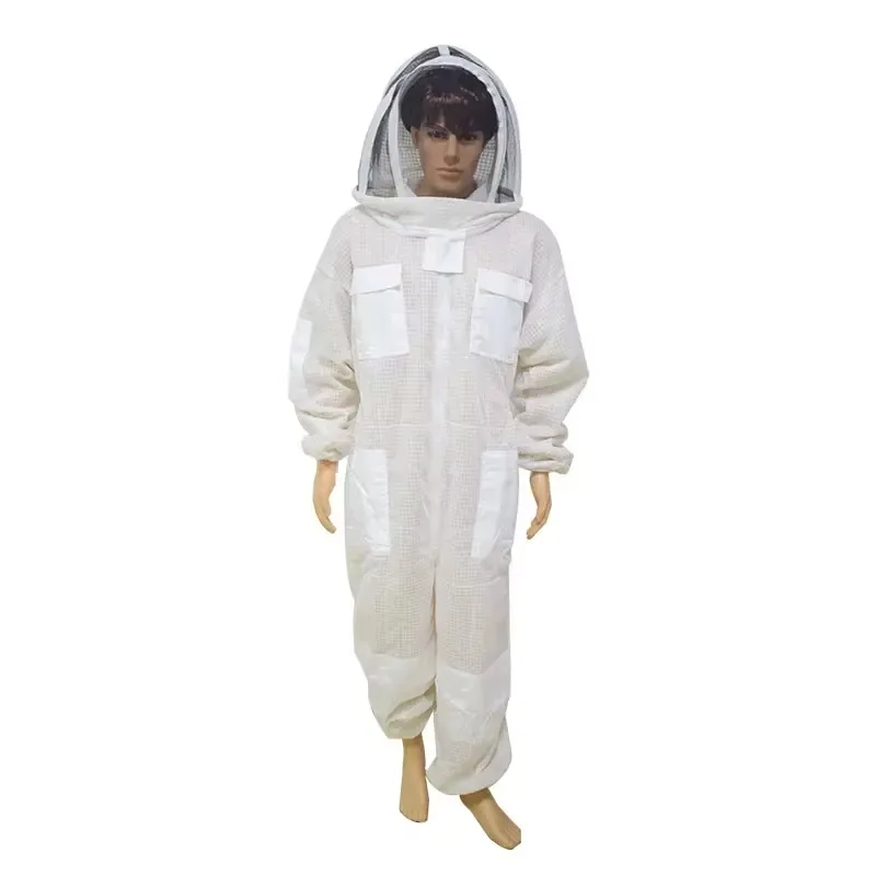 20263 Layers Breathable Ventilated Beekeeping Suit with Veil Safety Veil Hat Professional Beekeeper Bee Protective Clothing