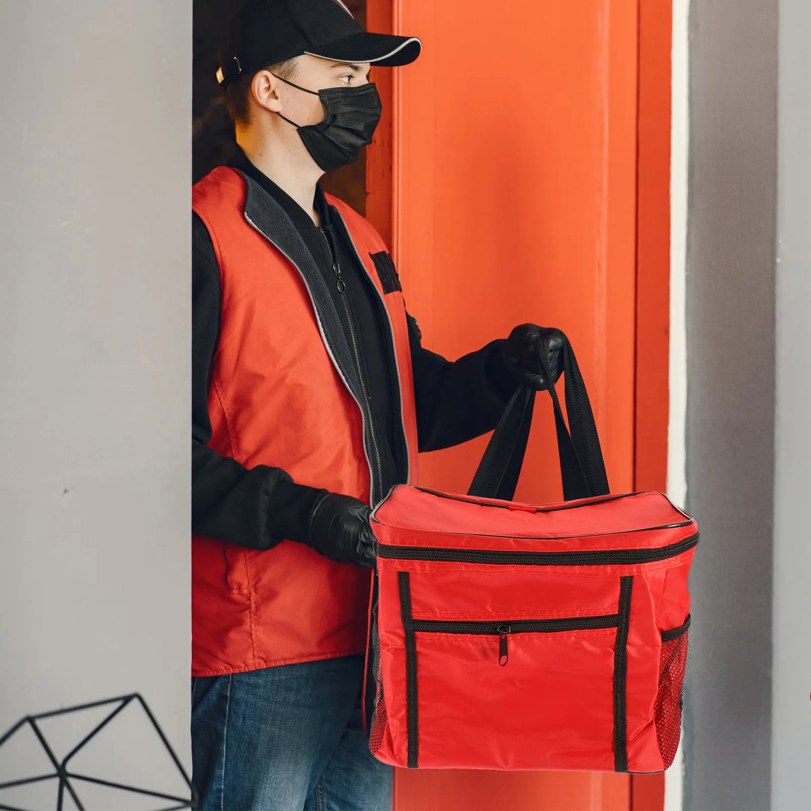 

Insulated Lunch Bag Oxford Cloth Thermal Food Delivery Bag Portable Bento Tote for Picnic Camping School Outdoor Events