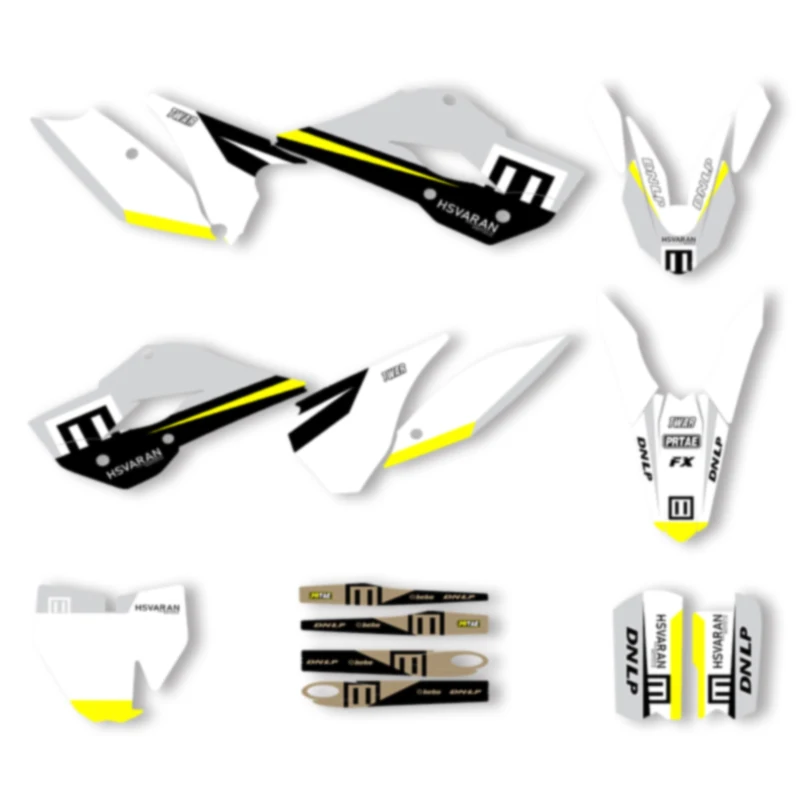 Powerzone Custom Team Decals Stickers Kits for Husqvarna TC85 TC 85 2014 2015 2016 2017 85CC Number Name Custom Graphics