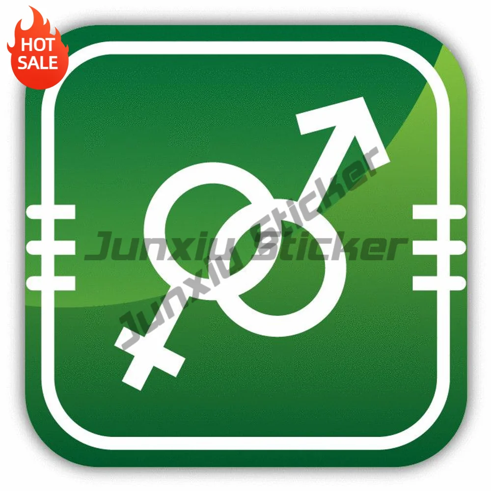 Couple Symbol Sign Vinyl Car Sticker Self Adhesive Decal For Rear Window And Car Bumper Exterior Decoration