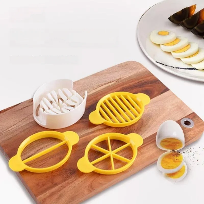 4pcs/set Egg Slicer Multi‑function Boiled Egg Cutter Kitchen Gadget for Butter Cheese Banana Strawberry Avocado Preserved Egg