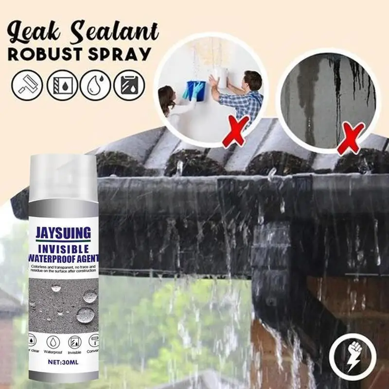 Niewidoczny środek wodoodporny klej typu Jaysuning, mocna blokura szczelności 30/100ml do naprawy cieczy w sprayu, zapobiegająca wyciekom