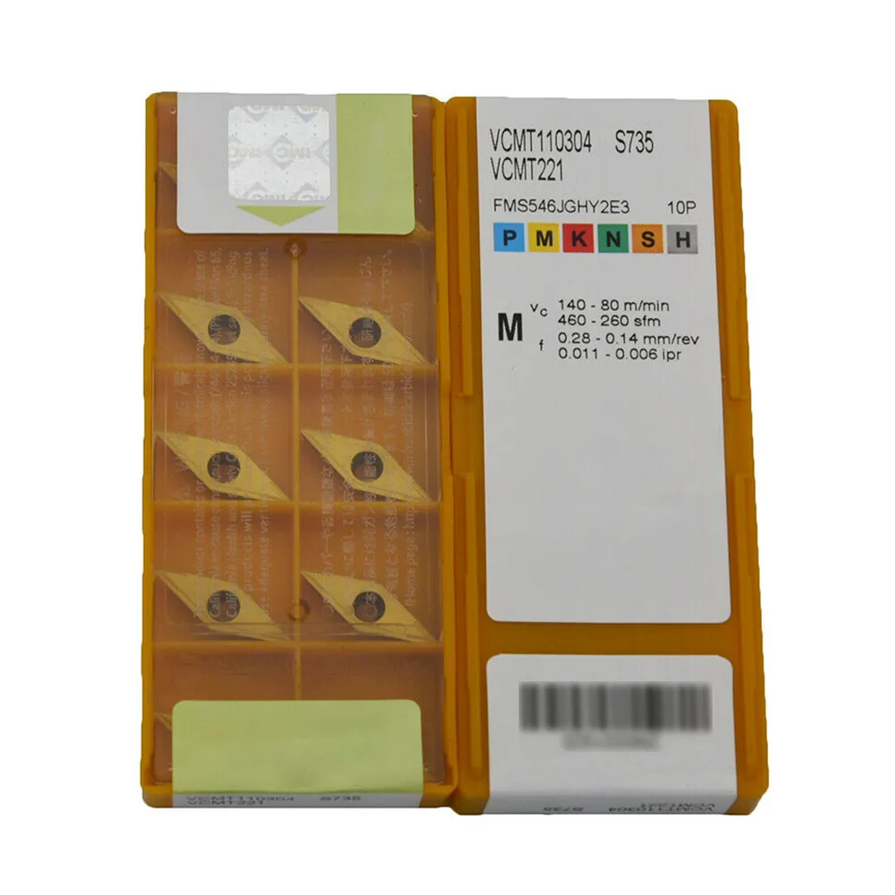 

10pcs VCMT110304 VCMT221 For Processing Steel Stainless Carbide Inserts Electronic Measuring Instrument Machinery Accessories