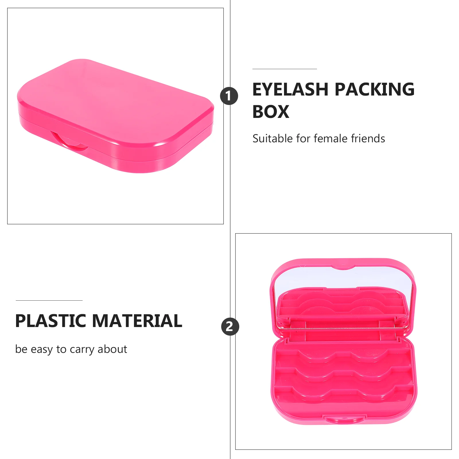 Eyelash Storage Box Magnetic Case False Container Holder Plastic Organizer Packaging