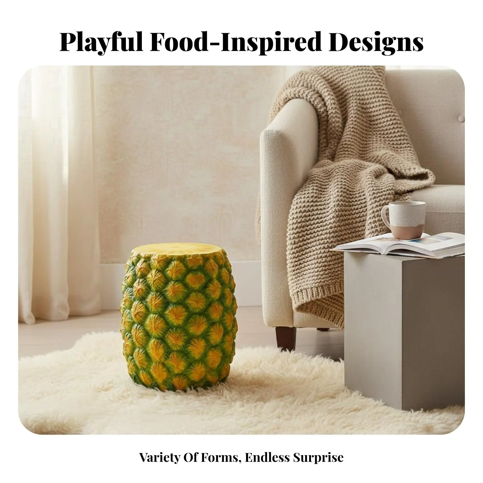 

Currency Stack Seat Creative Design Novelty Stool Contemporary Artistic Theme Conversation Initiator for Residents, Cafe