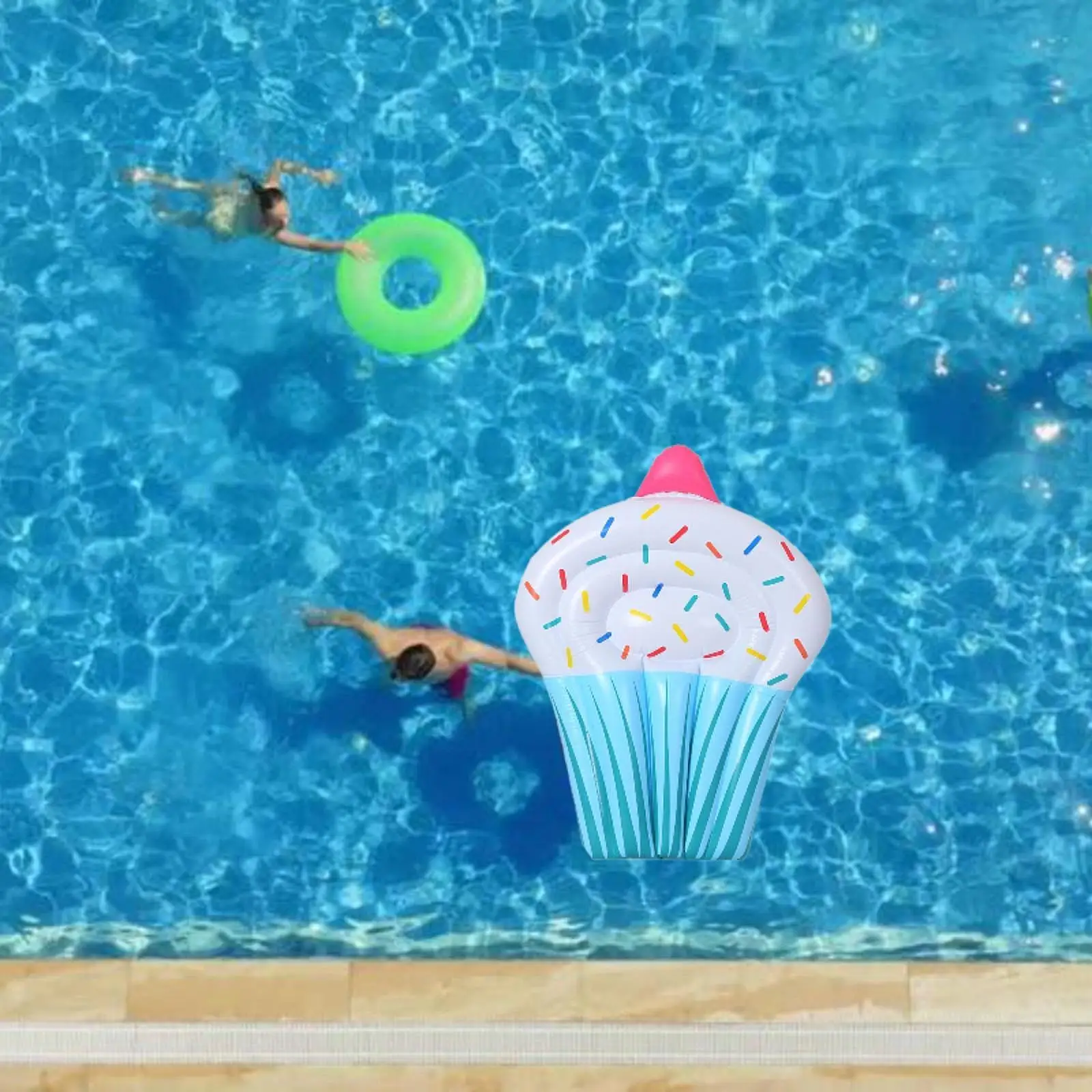 

Cake Shaped Pool Float Pool Lounge Water Fun Decor Beach Float Inflatable Floating Lounger Chair for Men Women Family Adults
