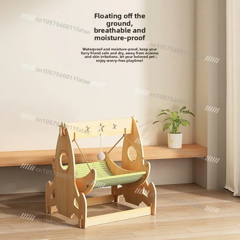 Cat Swing Shaker, Kennel Summer Wooden Hammock, All Seasons