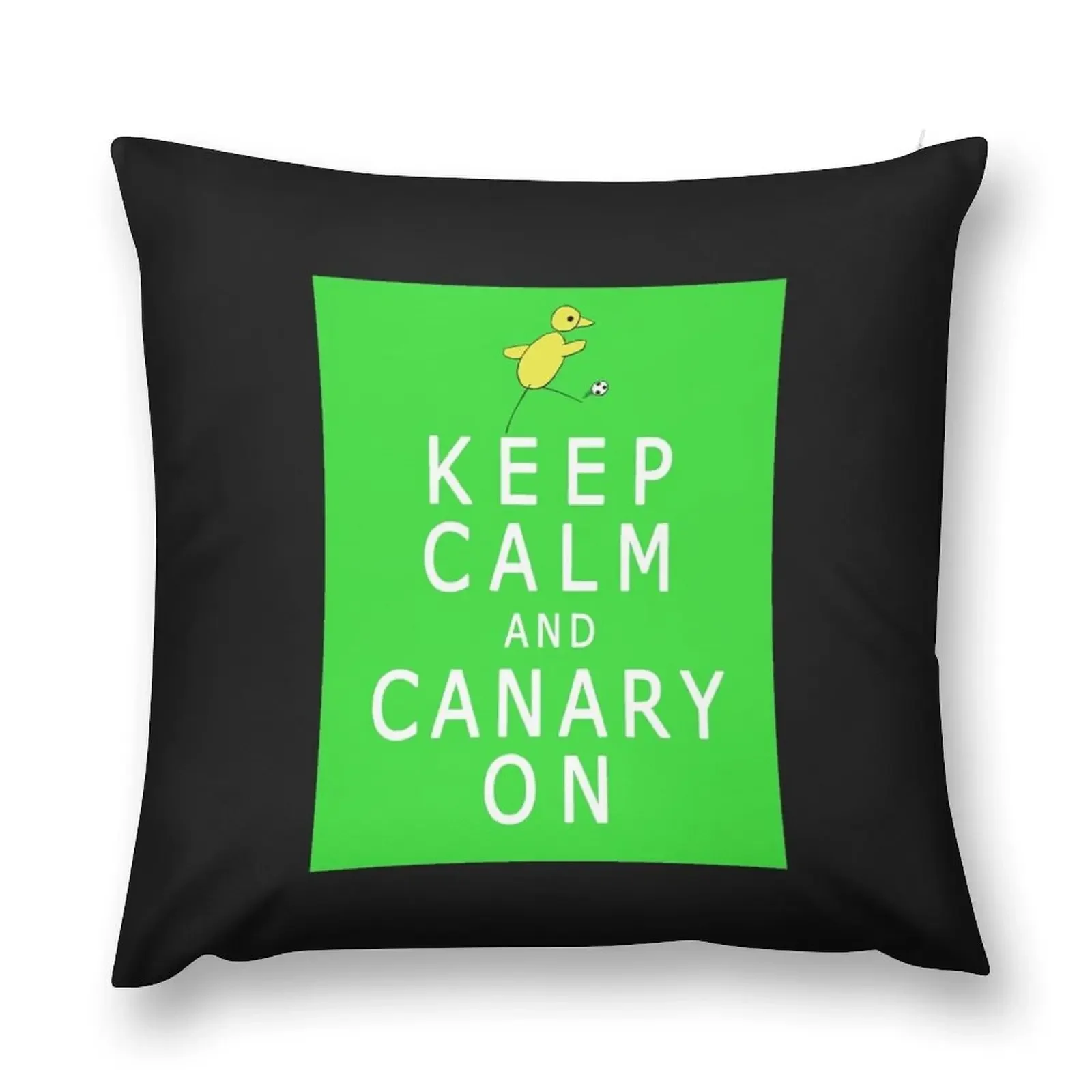 Keep Calm and Canary On (Norwich City FC inspired) Throw Pillow Marble Cushion Cover Sofa Decorative Covers Cushion Child pillow