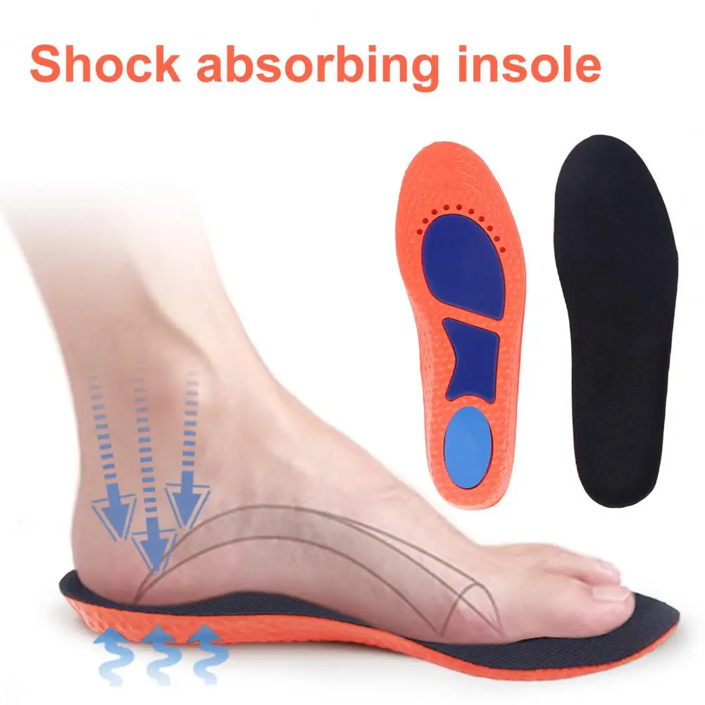 Shoe Insoles 1 Pair Fashion Thickened Heelpiece Compact  Arch Support Flat Feet Shoe Insoles for Adult