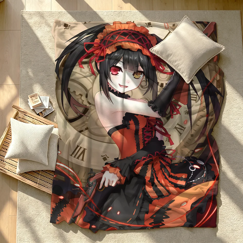Tokisaki Kurumi Blanket Soft Warm And Thick Perfect For Bedroom Living Room Bed Sofa Camping Picnic Office Gift