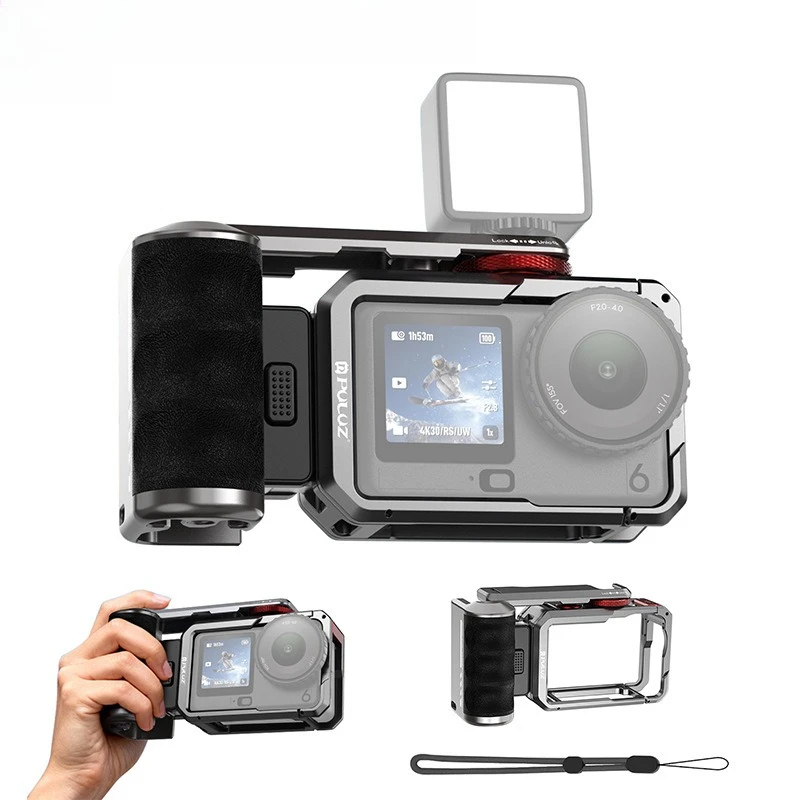 

Для DJI Osmo Action 6, клетка для кроликов из алюминиевого сплава, защитная рамка для камеры, комплект для уличной фотографии