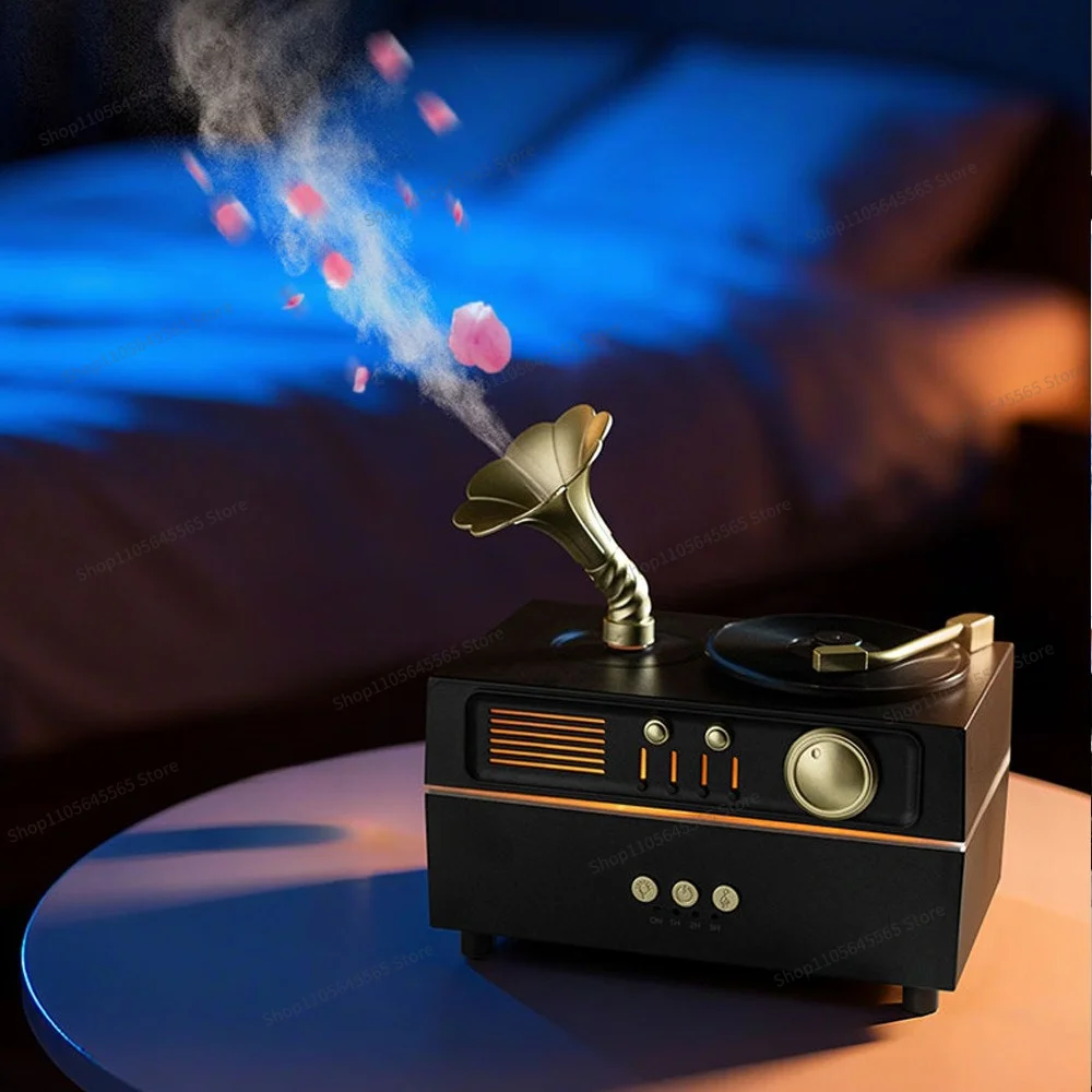 For Phonograph Rotating Humidifier Retro Style