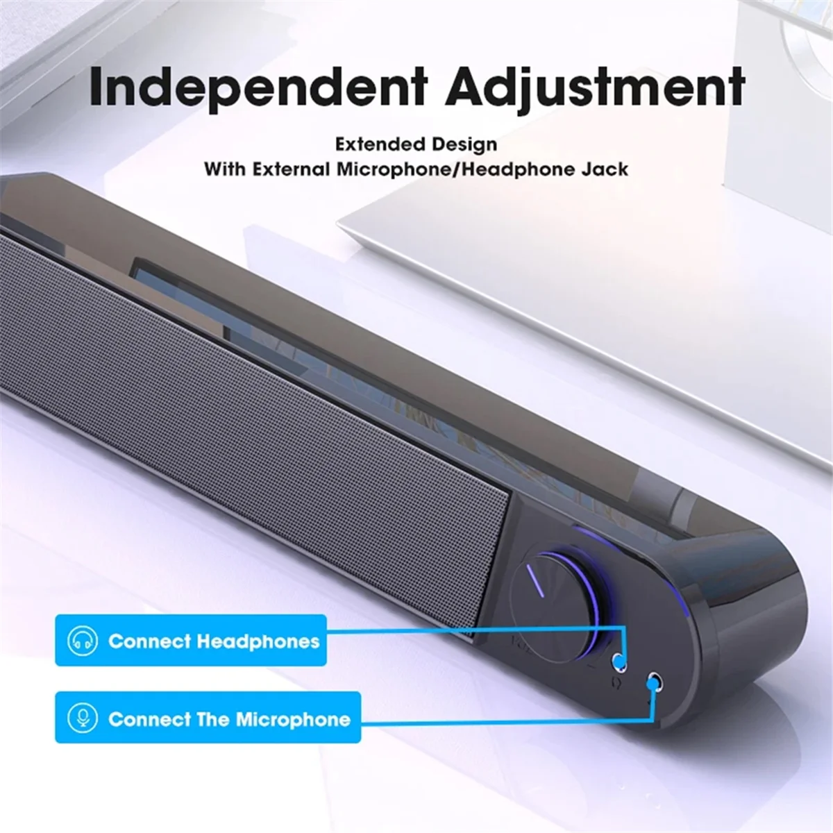 Kabel lautsprecher für Computer-PC-Stereo-Bass-Sound lautsprecher Soundbar-Lautsprecher mit Mikrofonen Full-Range-Heimkino