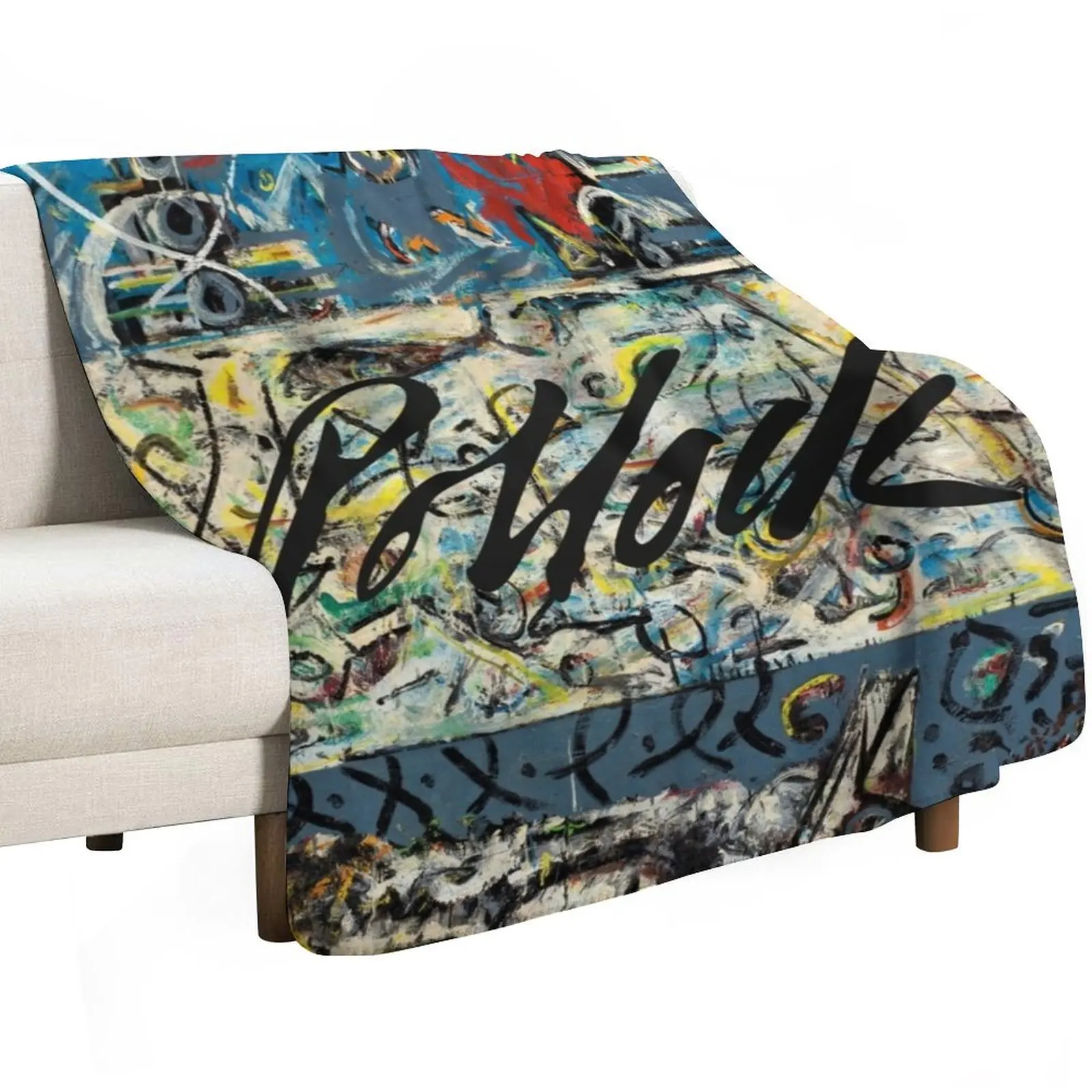 Guardians of the Secret by Jackson Pollock Throw Blanket Picnic Sofa Quilt Plaid blankets ands Retros Soft Plaid Blankets