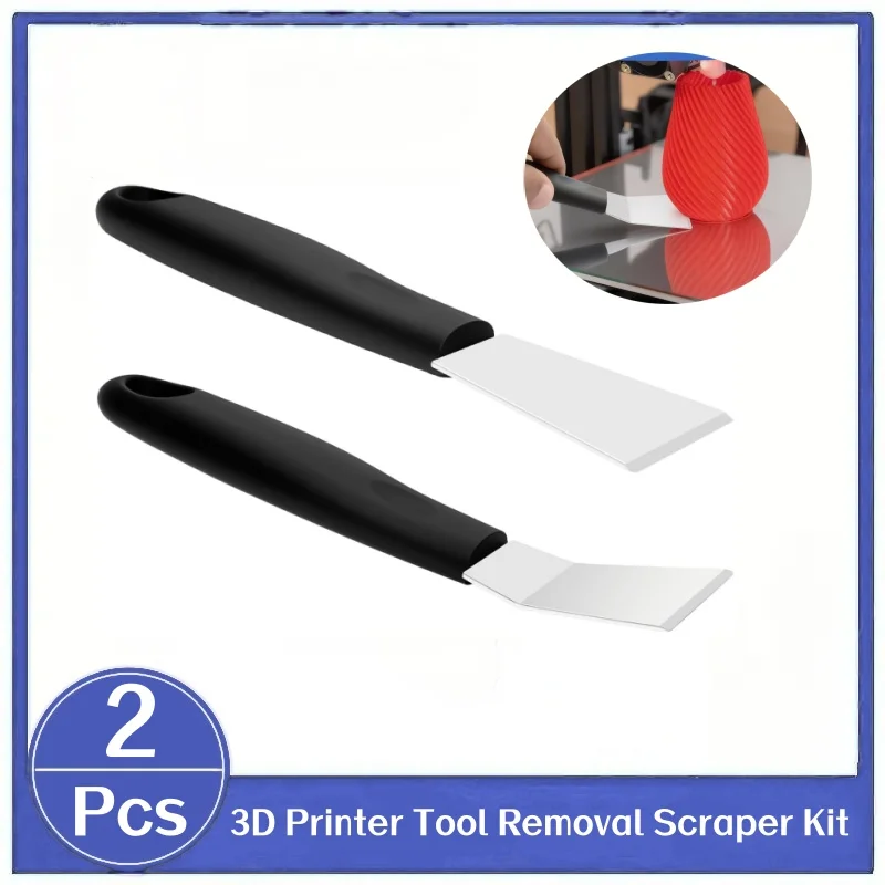 3D Printer Tool Removal Scraper Kit, Curved and Straight Edge for 3D Printing Resin Removal Model Stripping
