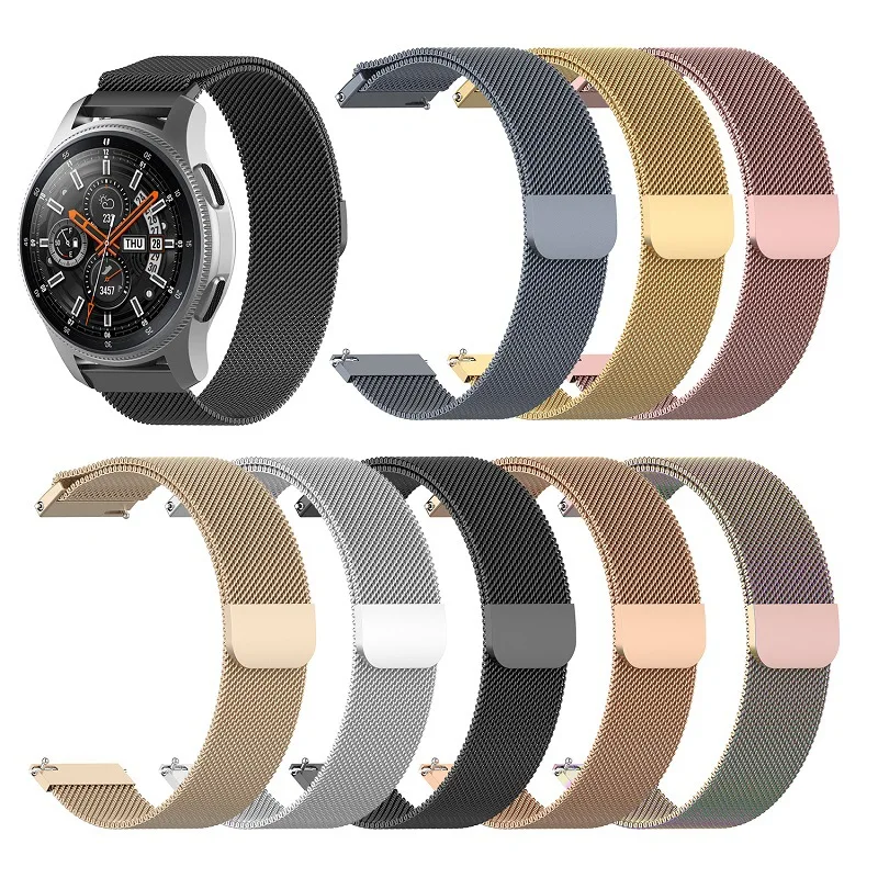 Stainless Steel Milanese Strap Return Magnetic Bracelet 41/45/49mm 20mm/22mm Replacement Strap Suitable for smartwatches