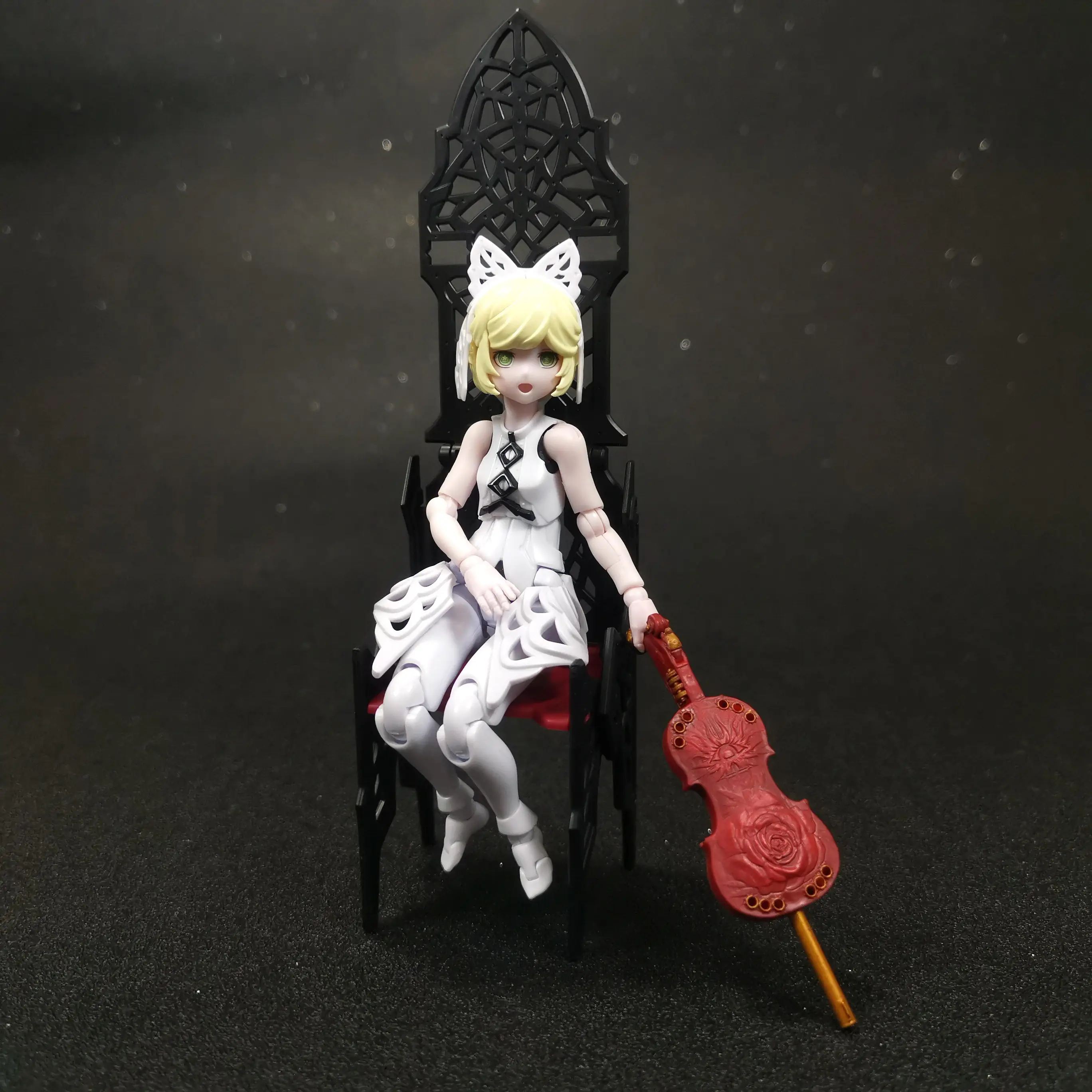 

【No Body】In Stock 1/12 Female Warrior Unpainted Conversion Accessory Violin Gun Fit 6inch Action Figure Model