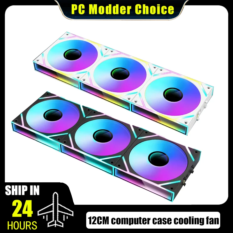 

Infinity Mirror Uni Fan 3 in 1 Kit, ARGB Light Effect Forword Reverse Blade, PC Gamer Cabinet Water Cooling Silent Mute Radiator