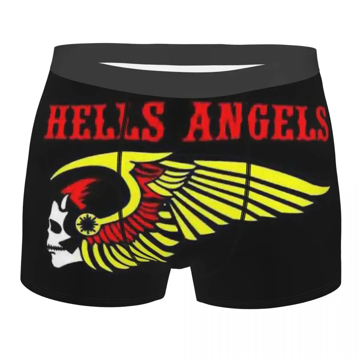 Custom Hells Angels  Logo Boxers Shorts Men's Motorcycle Briefs Underwear Cool Underpants