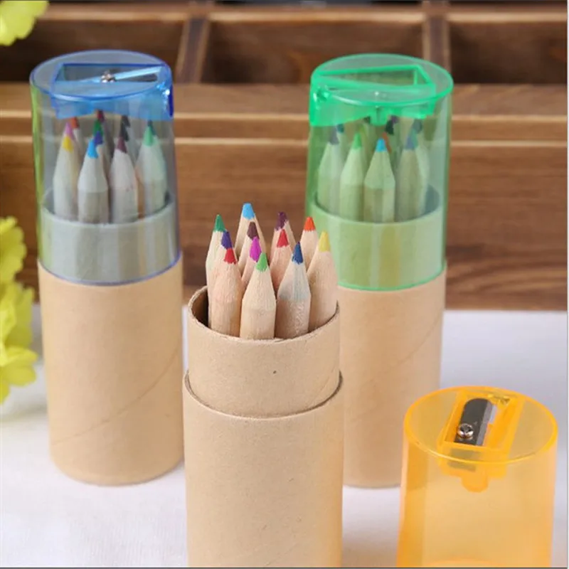 Wooden Colored Pencil Set with Sharpener erasable color pencils for kids Drawing Painting Crayons artist Stationary School tool