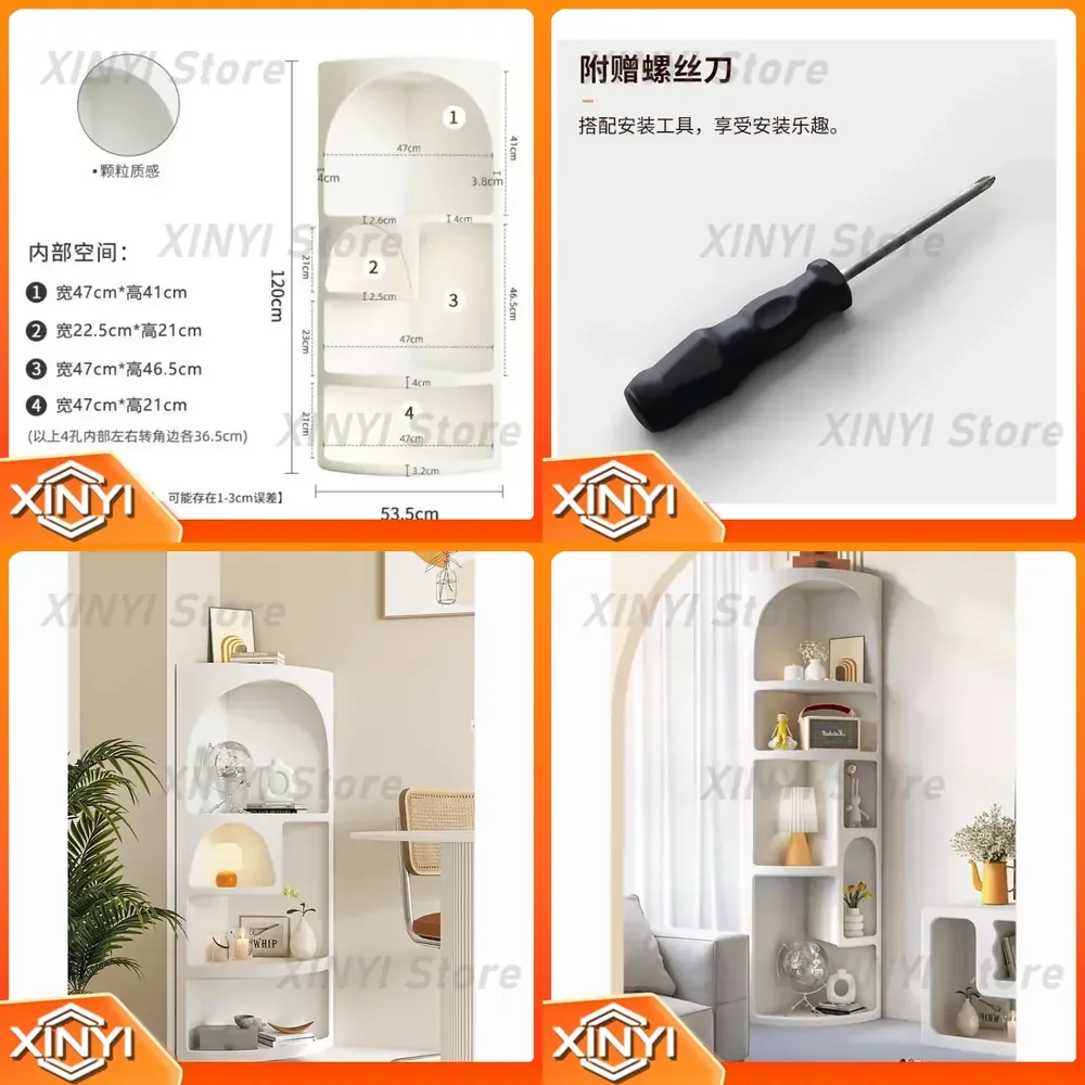 Corner Cabinet for Small Spaces Corner Shelf Unit for Wall Mount Triangle Bedside Table for Bedroom Living Room Storage