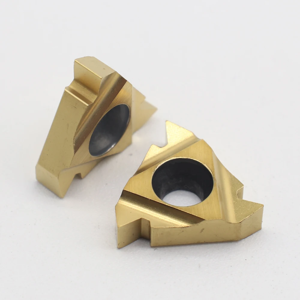 10PCS 16IR AG60 UE6020คาร์ไบด์ Pressed ด้ายหมุนใบมีดตัดเครื่องมือเครื่อง CNC เครื่องกลึง Slotting เครื่องมือ