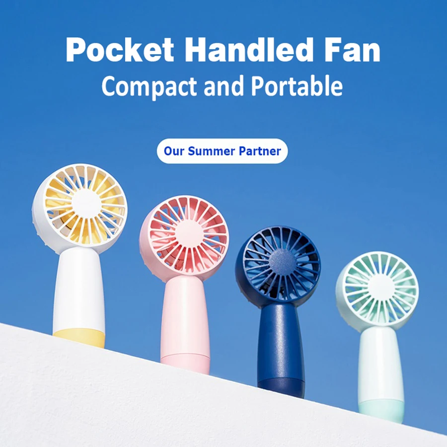 1PC 1500mAh Only 90G Weight Handheld Portable Fan, Mini USB Fan, 3-level Portable Fan USB for School, Outdoor Use, Camping