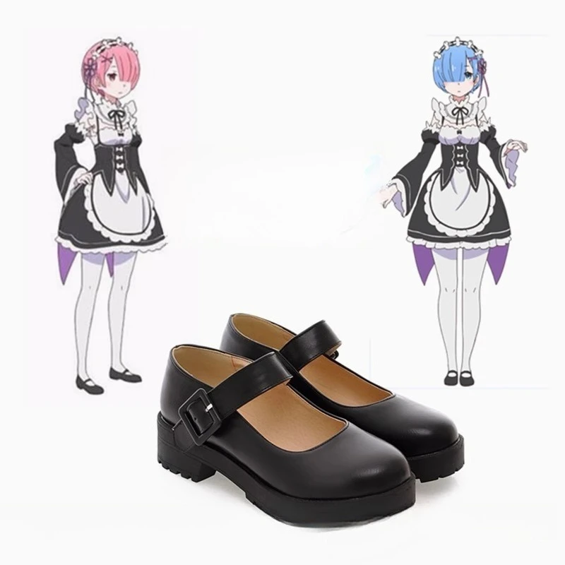 Re: Life a Different World from Zero REM/RAM Cosplay Shoes Boots Custom Made
