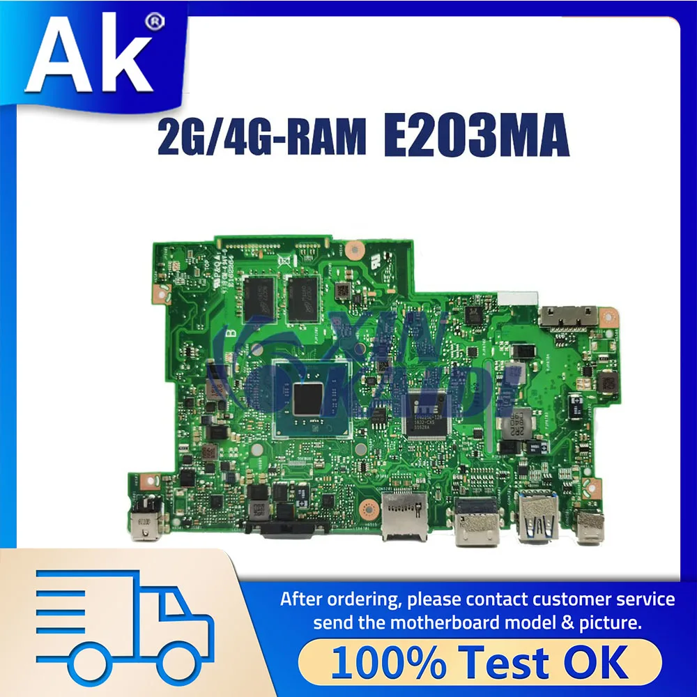 

Notebook Mainboard For ASUS E203MAH E203MAR E203MAS L203MAH Laptop Motherboard N4000 N5000 N5030 2G 4G RAM SSD 32G 64G 128G