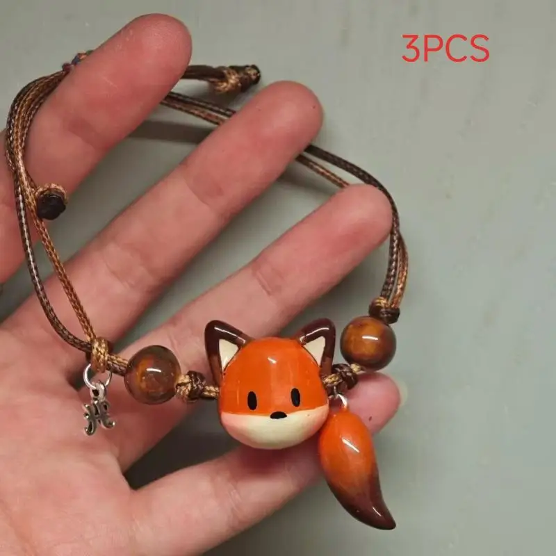 1/3/5 Stück, kreatives, handgefertigtes Armband in Tierform, niedlicher kleiner Fuchs, einzigartiges Accessoire für Damen, ideal für den täglichen Gebrauch, Partys oder als Geschenk. – Detail 9