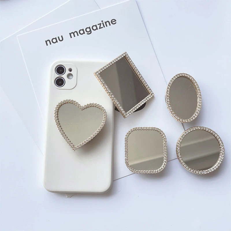 Niedliche Herzspiegel-Griff-Tok-Halterung für iPhone 16 15, Samsung, universelles Handy-Zubehör, Handy-Halter, Griff-Tok-Ständer – Detail 5